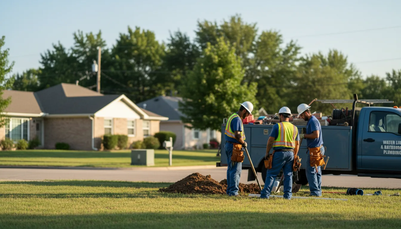 Residential water line and bathroom plumbing service in Milan, GA